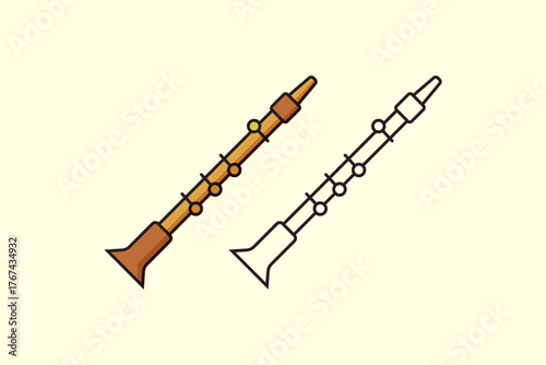 wind instrument vector icon