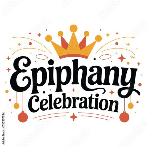 Flat Festive Epiphany Vector Artwork.