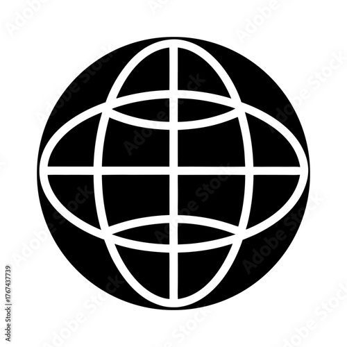 Earth Network Symbol — International Communication Icon.