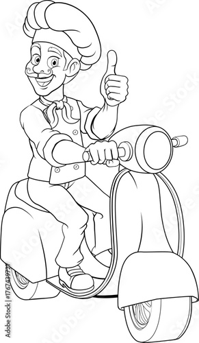 Black and white illustratio...