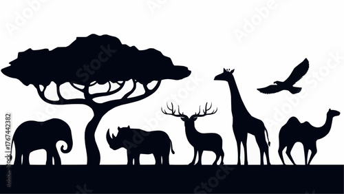 silhouette animal vector