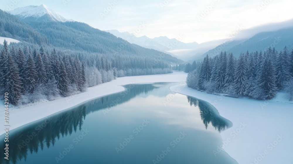 Obraz premium Snow-covered mountains