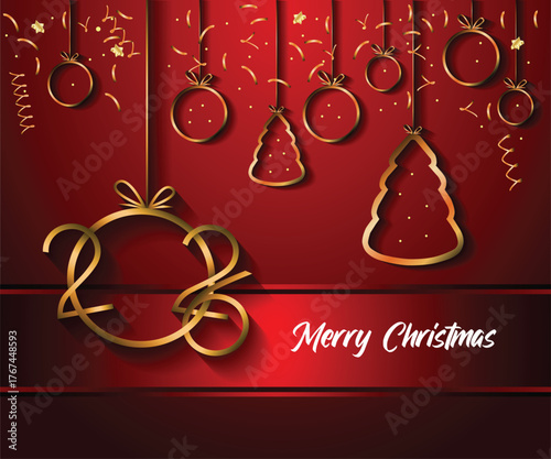 2026 Merry Christmas background for your seasonal invitations, festival posters, greetings cards.