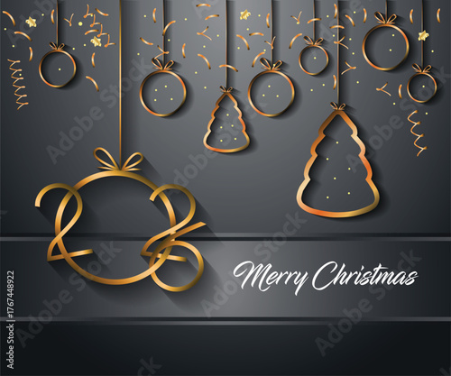 2026 Merry Christmas background for your seasonal invitations, festival posters, greetings cards.