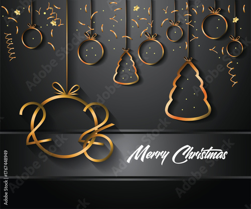 2026 Merry Christmas background for your seasonal invitations, festival posters, greetings cards.