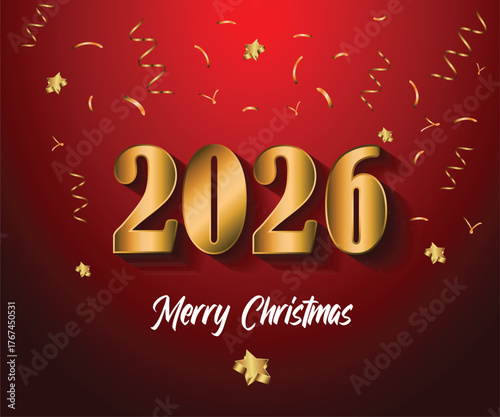 2026 Merry Christmas background for your seasonal invitations, festival posters, greetings cards.