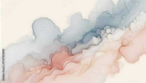 Elegant Organic Watercolor Gradient Background in Soft Pastel Tones