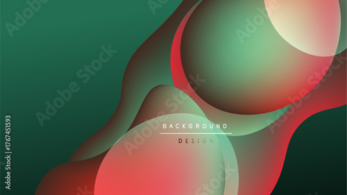 Abstract fluid shapes, vibrant colors blend. Dark background highlights flowing design elements, modern aesthetic.