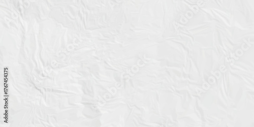 White paper wrinkled texture for background space. Rough white paper. Paper texture, recycled creased paper background.	
