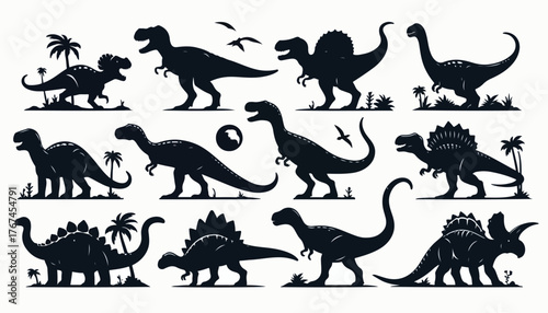 vector dinosaur silhouette