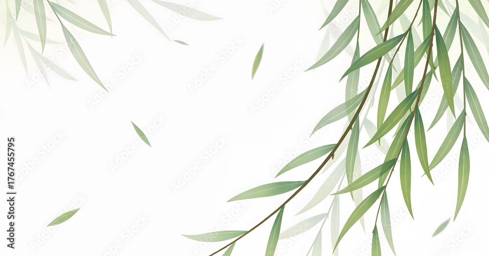 Obraz premium bamboo background vector illustration