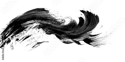 Abstract grunge brush stroke paint blot rough black texture .banner design artistic dirty splatter background .hand drawn ink stroke element for creative layout and artwork .