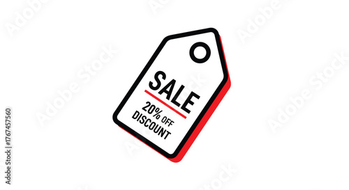 A sale tag indicates a 20% discount off product price.