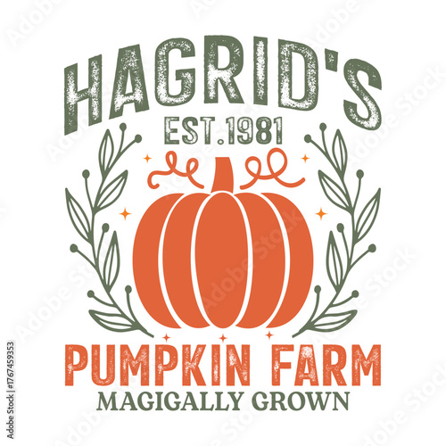 Bilde på lerret hagrid’s pumpkin farm magigally grown