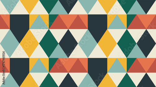Vibrant Triangle Pattern Backdrop with Bold Colors Geometric for Dynamic Designs
