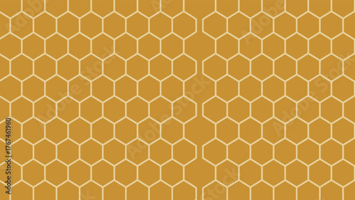 Honeycomb Pattern Goldenrod Hexagons Background Seamless Texture Digital Paper Design Template