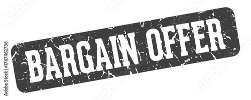 bargain offer rectangular sign. bargain offer stamp