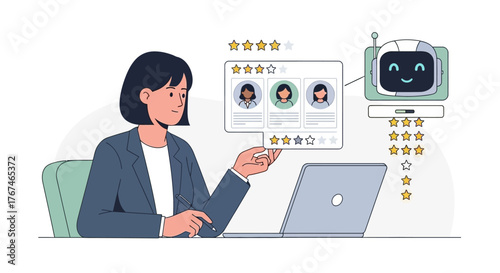 Automated Talent Acquisition: Human Resources Professional Using AI for Candidate Selection and