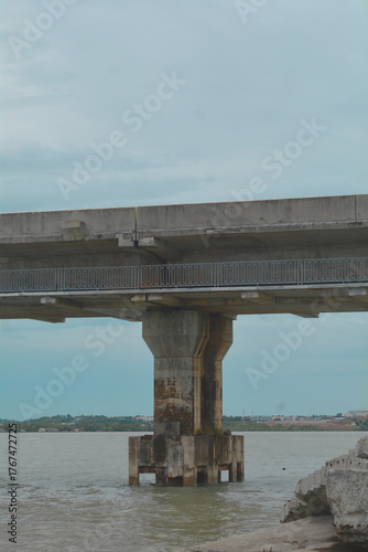 A pillar of the sea bridge