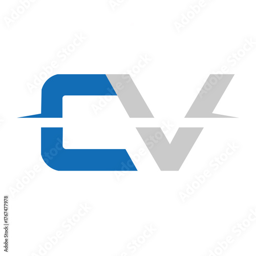 Alphabet Letters CV or VC Modern Logo