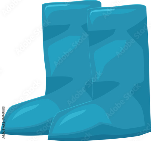 Blue protective boots preventing contamination and ensuring workplace safety