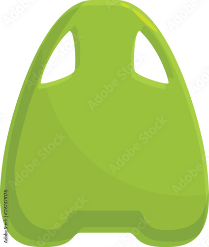 Green kickboard floating on water, ideal for practicing swimming and enjoying aquatic activities