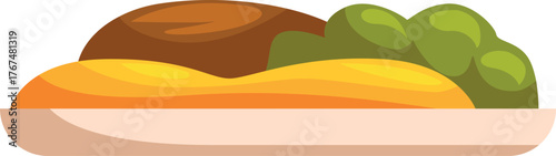 Meatloaf, mashed potatoes and broccoli served on a plate, making a tasty and nutritious meal