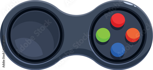 Wireless gamepad controller featuring colorful buttons, ideal for immersive gaming experiences