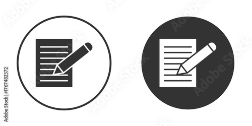 Writing icon. Simple vector illustration. Silhouette Icon Set.