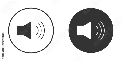 Volume icon. Simple vector illustration. Silhouette Icon Set.