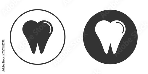 Tooth icon. Simple vector illustration. Silhouette Icon Set.
