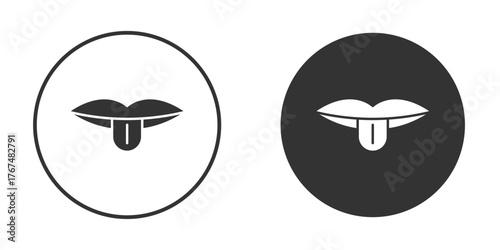 Tongue icon. Simple vector illustration. Silhouette Icon Set.