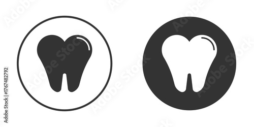 Tooth icon. Simple vector illustration. Silhouette Icon Set.