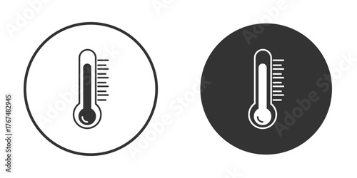 Temperature icon. Simple vector illustration. Silhouette Icon Set.