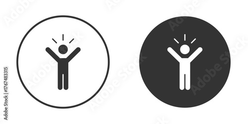 Success icon. Simple vector illustration. Silhouette Icon Set.