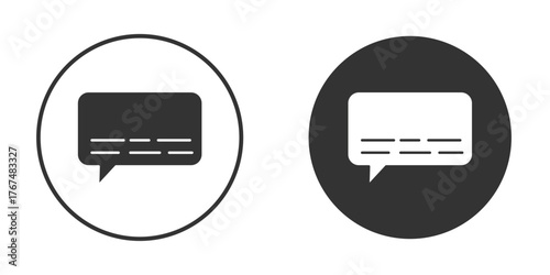 Subtitles icon. Simple vector illustration. Silhouette Icon Set.