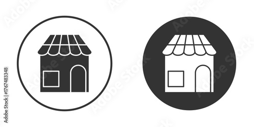Store icon. Simple vector illustration. Silhouette Icon Set.