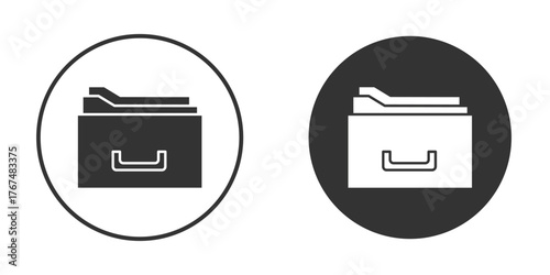 Store files icon. Simple vector illustration. Silhouette Icon Set.
