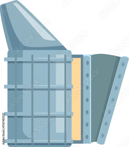 Grain elevator with open hatch receiving harvested crops, ensuring efficient storage and preservation for agricultural industry