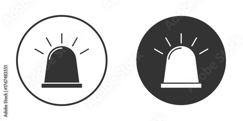 Siren icon. Simple vector illustration. Silhouette Icon Set.