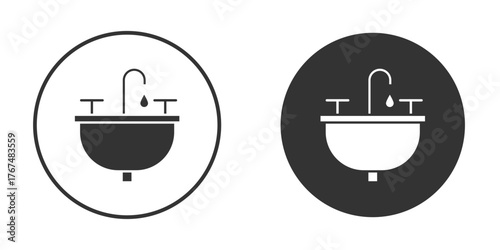 Sink icon. Simple vector illustration. Silhouette Icon Set.