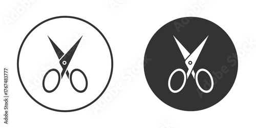 Scissor icon. Simple vector illustration. Silhouette Icon Set.