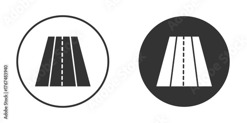Road icon. Simple vector illustration. Silhouette Icon Set.