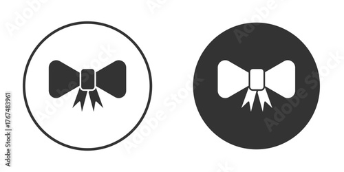 Ribbon icon. Simple vector illustration. Silhouette Icon Set.