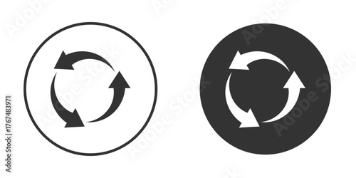 Reuse icon. Simple vector illustration. Silhouette Icon Set.