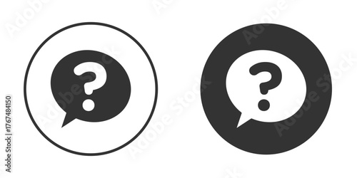 Question icon. Simple vector illustration. Silhouette Icon Set.