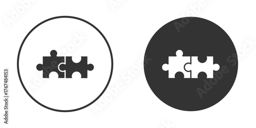 Puzzle piece icon. Simple vector illustration. Silhouette Icon Set.