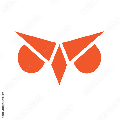 Owl logo with silhouette style design vector