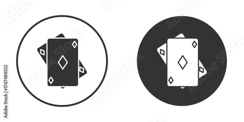 Playing cards icon. Simple vector illustration. Silhouette Icon Set.