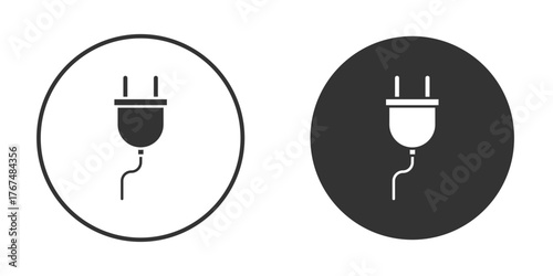 Plug icon. Simple vector illustration. Silhouette Icon Set.